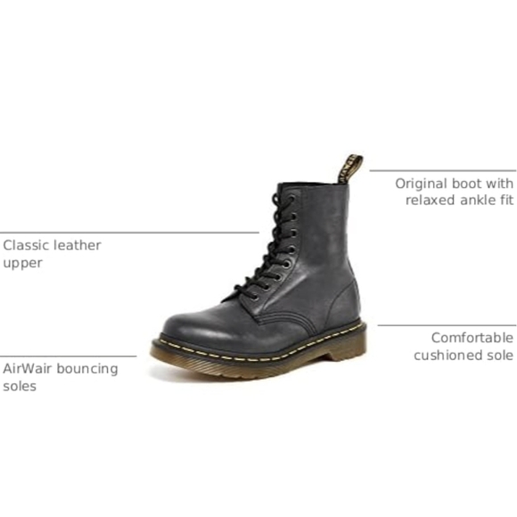 Dr. Martens Black Leather Lace-Up Boots - Picture 5 of 5